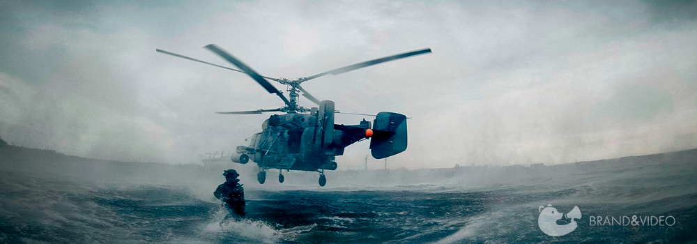 Вертолет Ка-27 высаживает десант, кадр из презентационного фильма для Министерства обороны